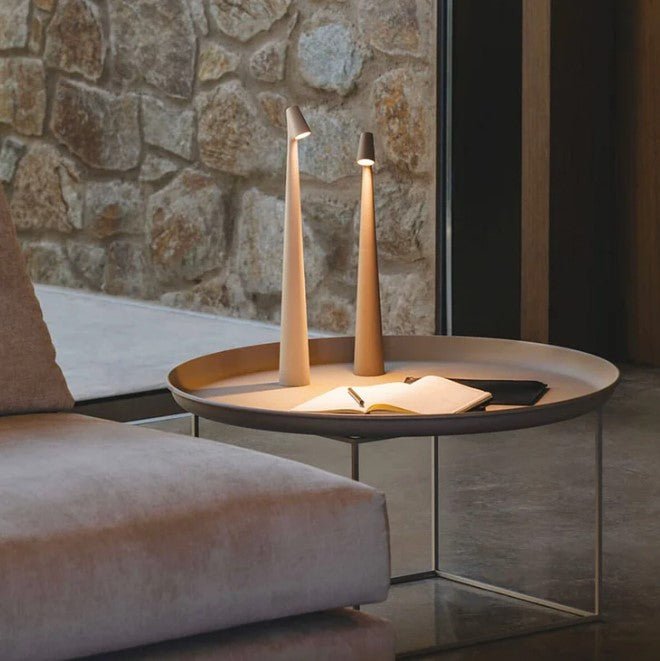 Cordless LED Table Lamp, Rechargeable and Portable | Warm Night Light for Bedside, Shelf or Terrace | 35 or 45 cm