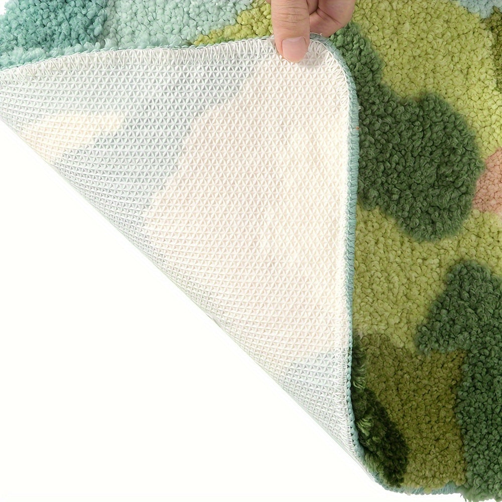 Floral Bath Mat with Non-Slip TPR Backing | Soft Absorbent Polyester Pile | 18 x 28 in | 4 Designs