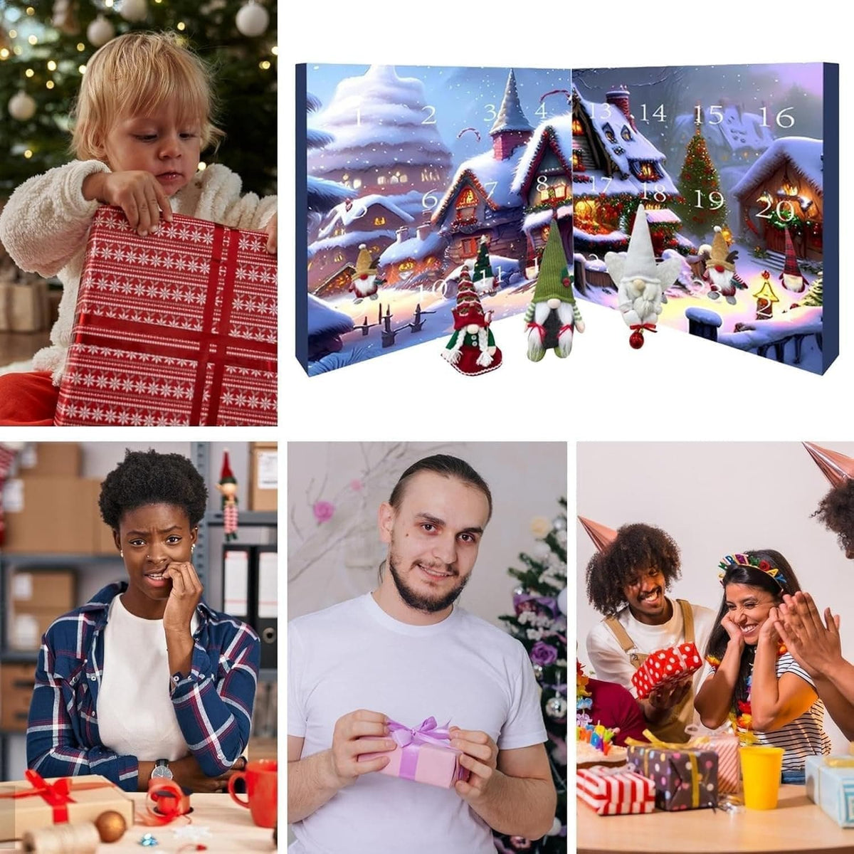 Advent Calendar with 24 Plush Elves | Christmas Countdown for Kids with a Daily Elf Surprise | Festive Indoor Decor