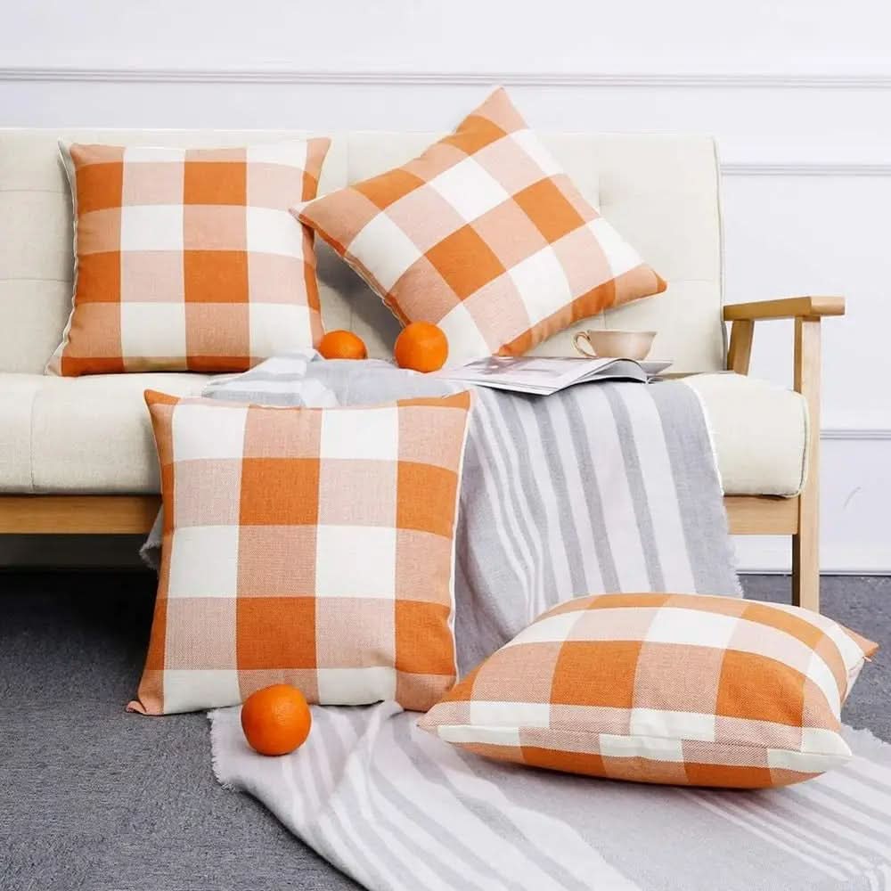 Checked Plaid Pillowcase