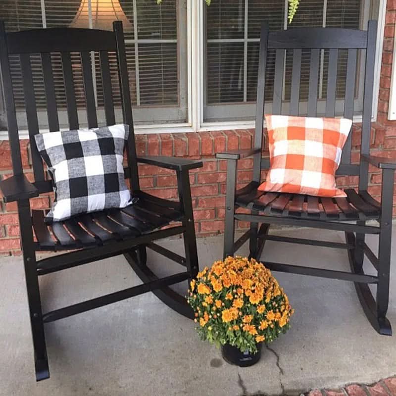 Checked Plaid Cushion Cover 45x45cm Cotton Blend