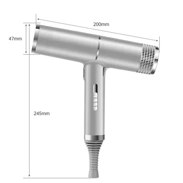 Ionic Hair Dryer with 1100 W Brushless Motor | Runs at 110,000 RPM for Shorter Drying Time | Red, Grey or Black
