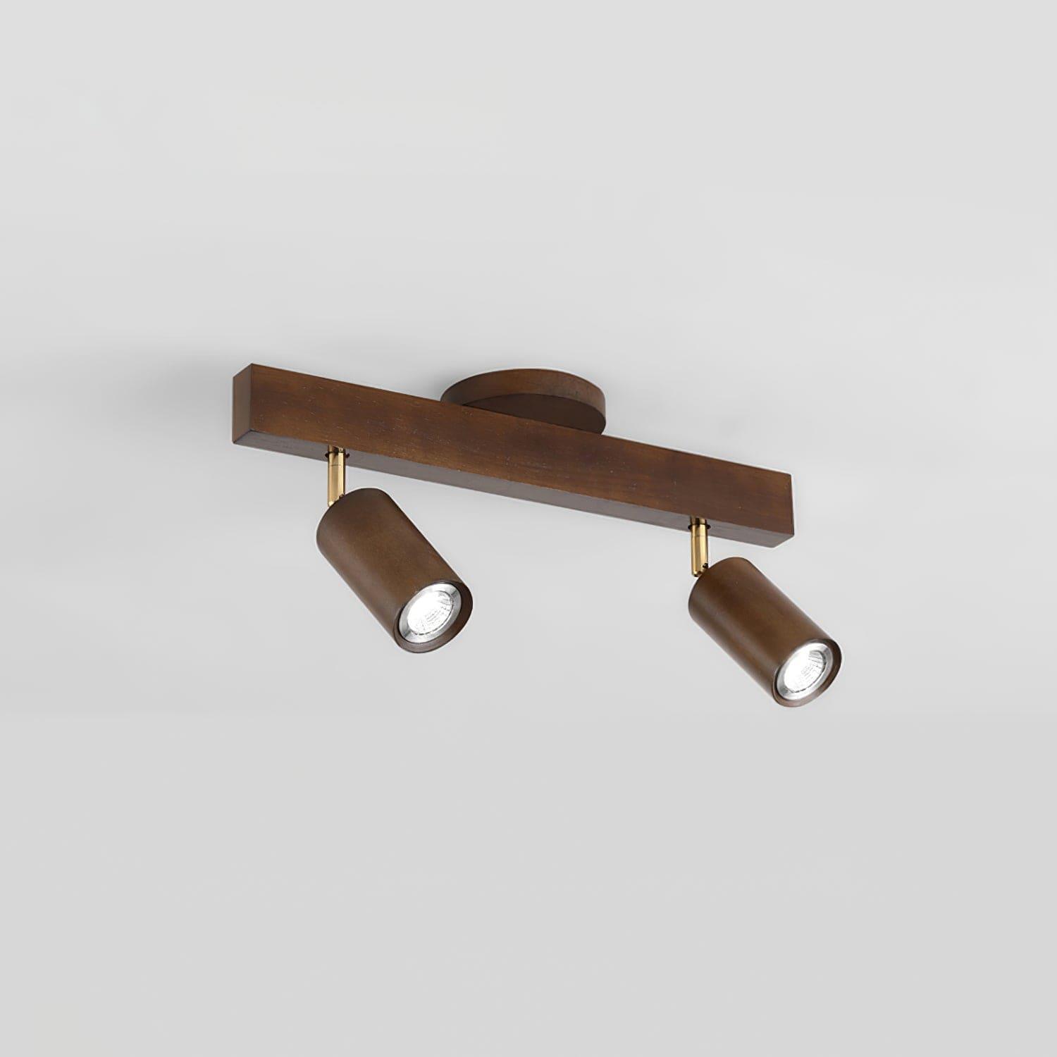 Wood Track Lighting Adjustable Spotlights
