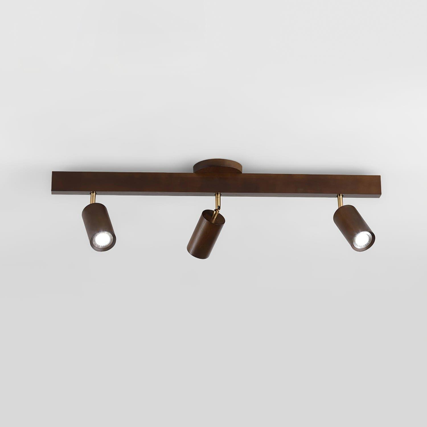 Wood Track Lighting Adjustable Spotlights