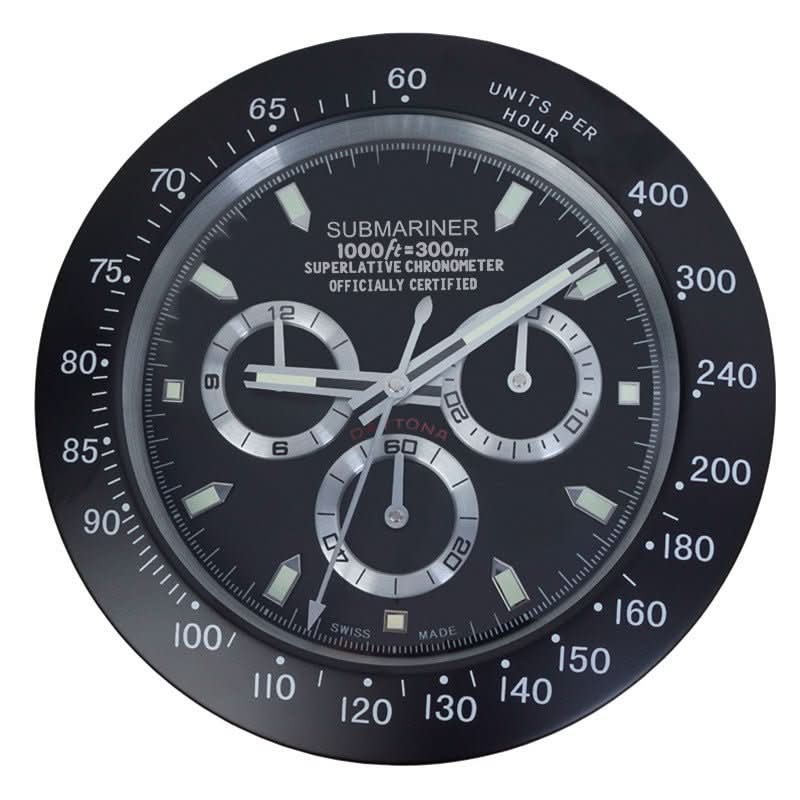 Silent Luminous Wall Clock with Stainless Steel Frame