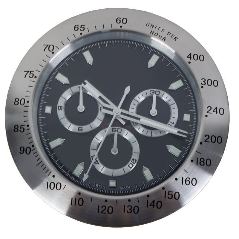 Silent Luminous Wall Clock with Stainless Steel Frame