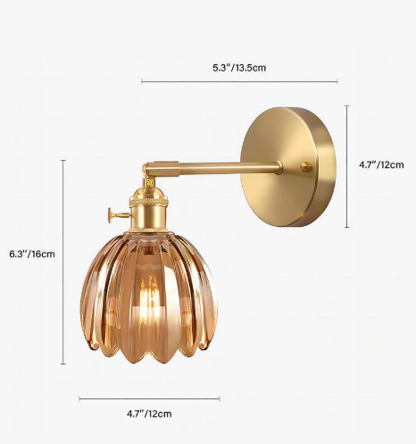 Tulip Glass Wall Sconce Light
