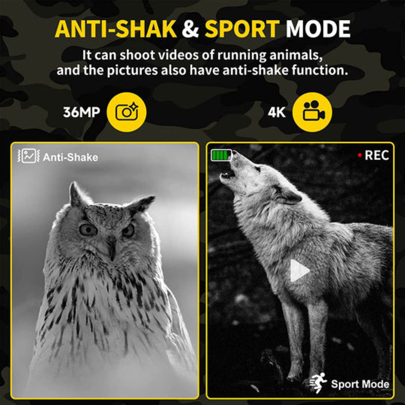 Digital Night Vision Binoculars with Infrared | 4K Video, 36MP Photos, 5x Zoom and a 3 Inch Display