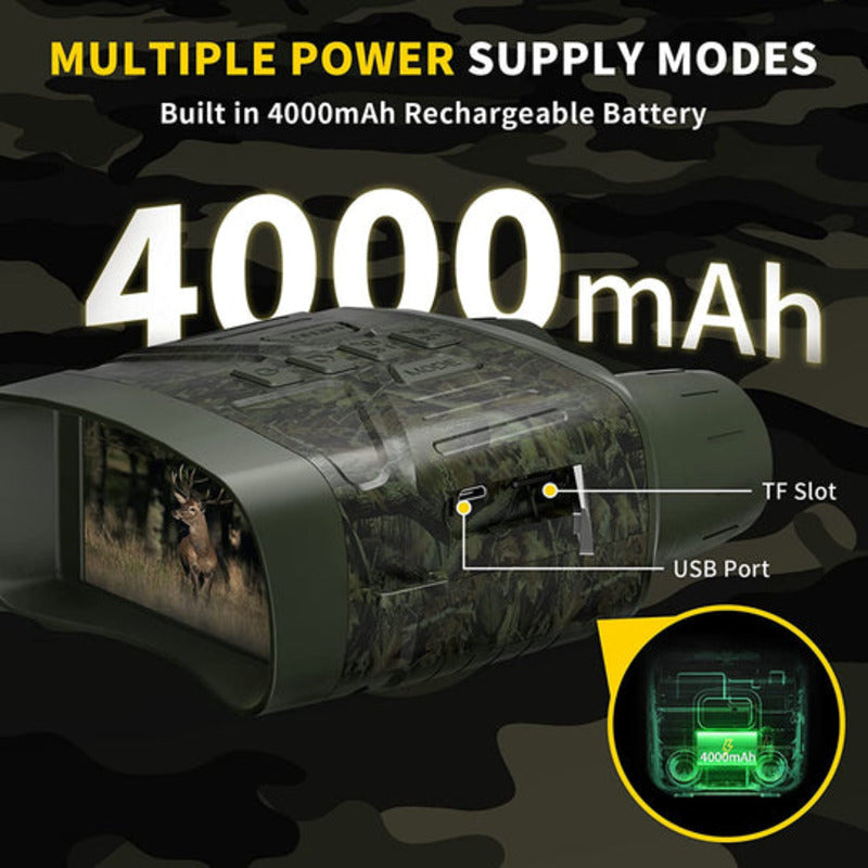 Digital Night Vision Binoculars with Infrared | 4K Video, 36MP Photos, 5x Zoom and a 3 Inch Display