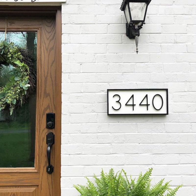 Modern Black Floating House Numbers