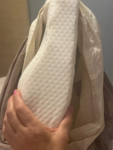 Curved Memory Foam Cervical Pillow for Back, Side and Stomach Sleepers | Breathable Washable Cover | 20 x 12 in