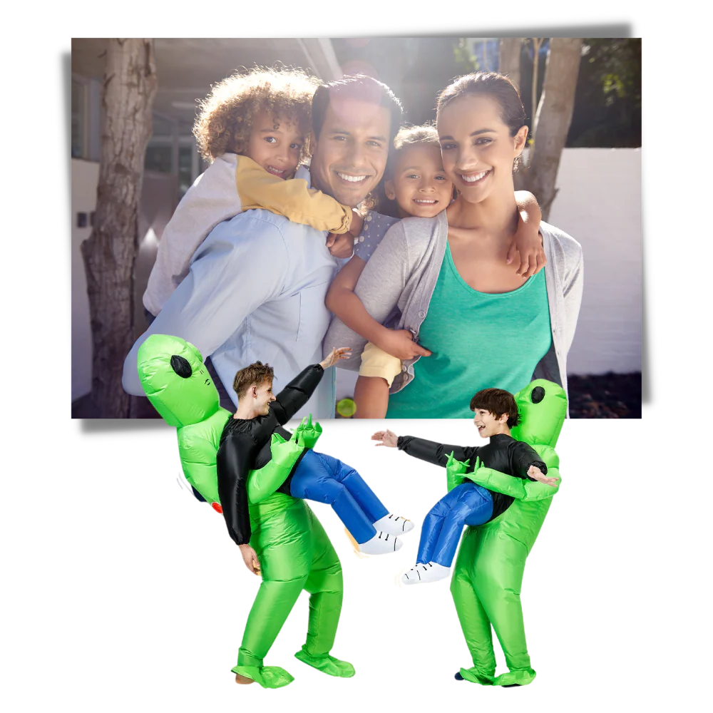 Polyester inflatable alien suit detail