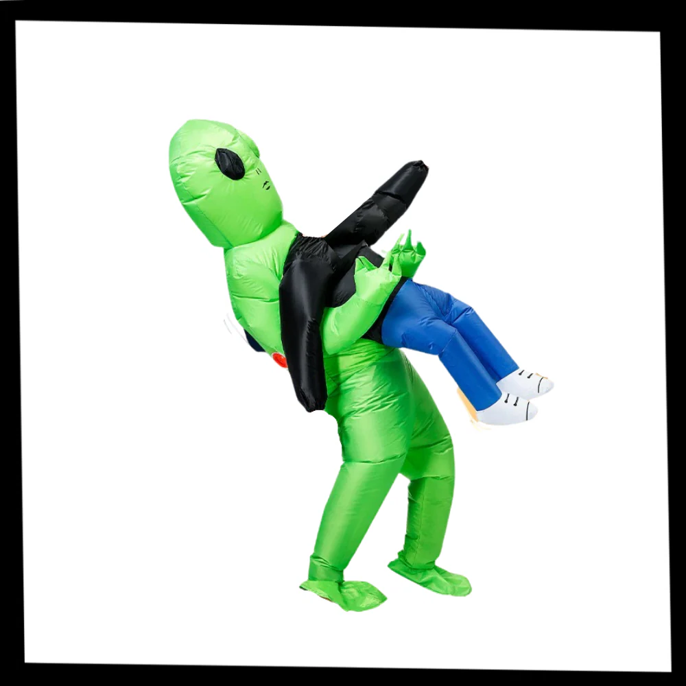 Blow-up alien character costume for kids parties