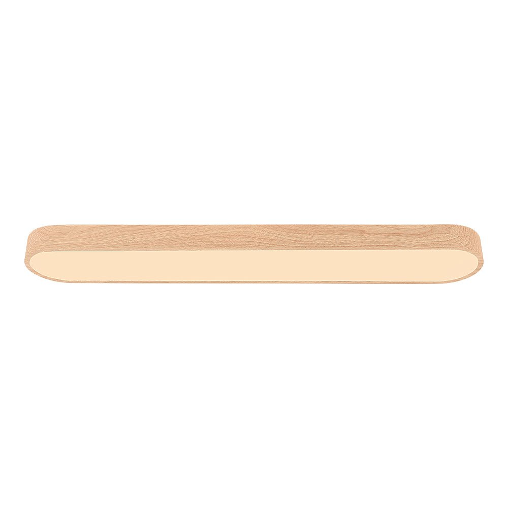 LED Oval Ceiling Light Wood Accent
