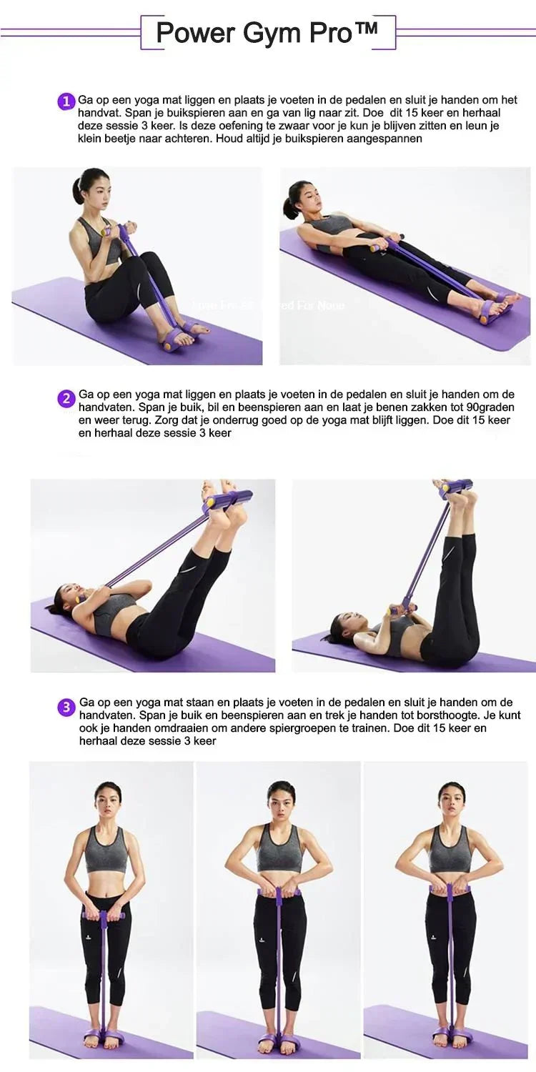 Resistance Band with Foot Pedals