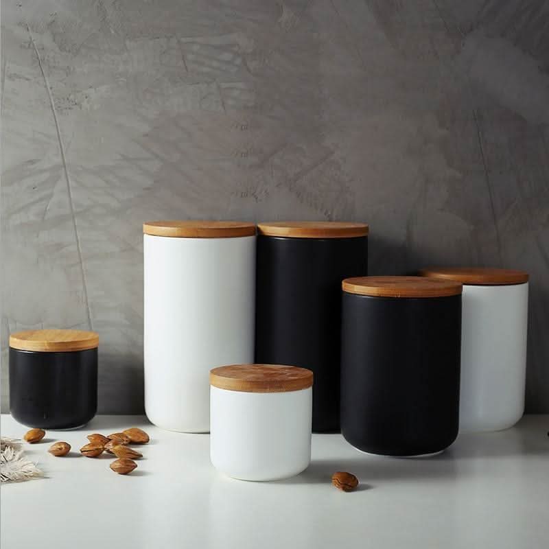 BAMBOOFRESH Ceramic Storage Jars – Airtight & Stylish for Every Kitchen