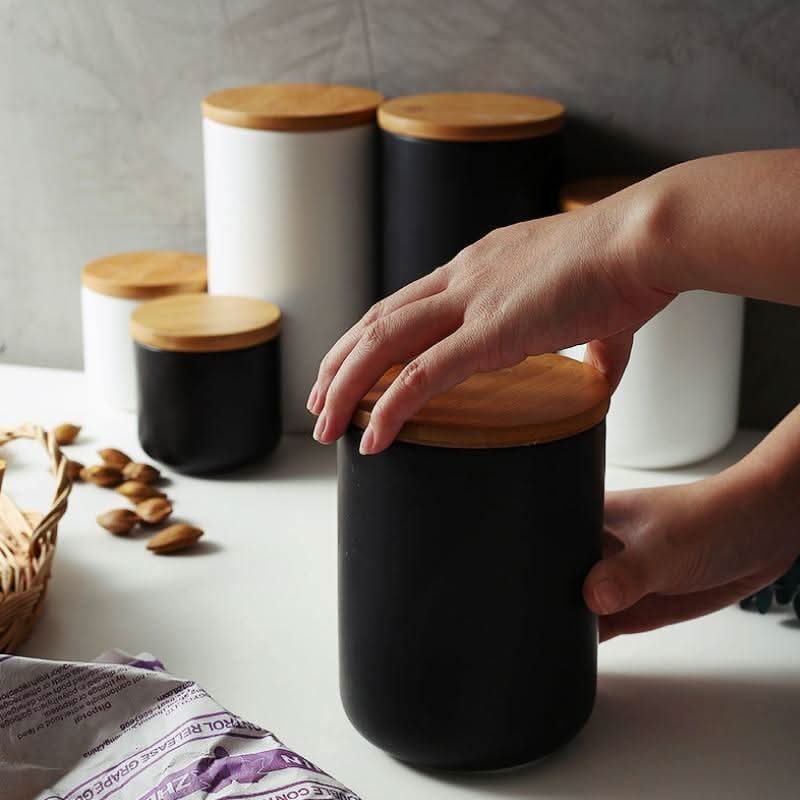 BAMBOOFRESH Ceramic Storage Jars – Airtight & Stylish for Every Kitchen
