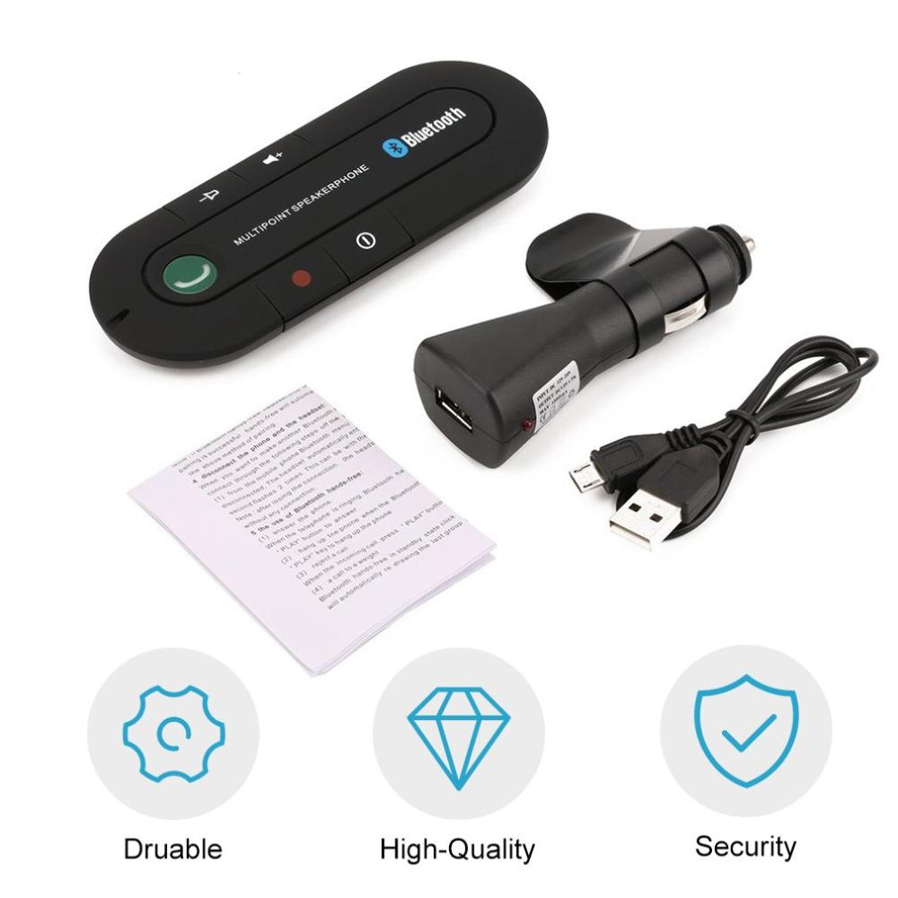 Bluetooth Speaker for the Car Visor | Hands Free Calling with Built In Microphone | Magnetic Clip and Voice Prompts