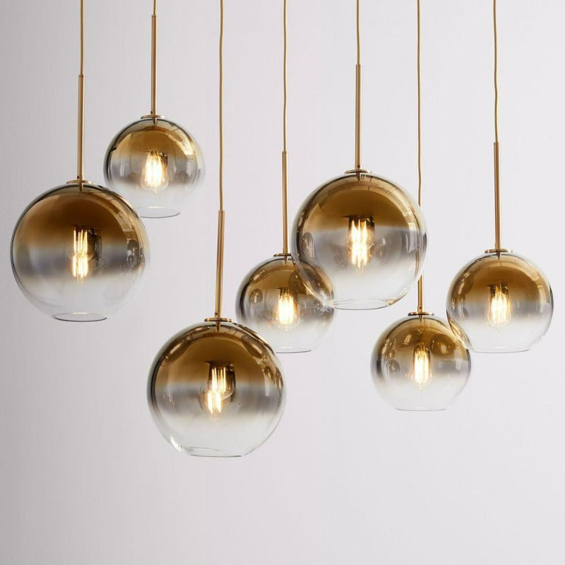 Glass Globe Pendant Light | Spherical Modern Design | Even Illumination for Living Rooms and Kitchens