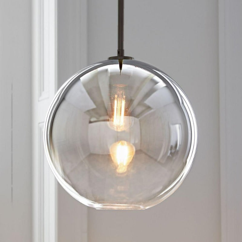 Glass Globe Pendant Light | Spherical Modern Design | Even Illumination for Living Rooms and Kitchens