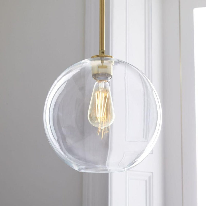 Glass Globe Pendant Light | Spherical Modern Design | Even Illumination for Living Rooms and Kitchens