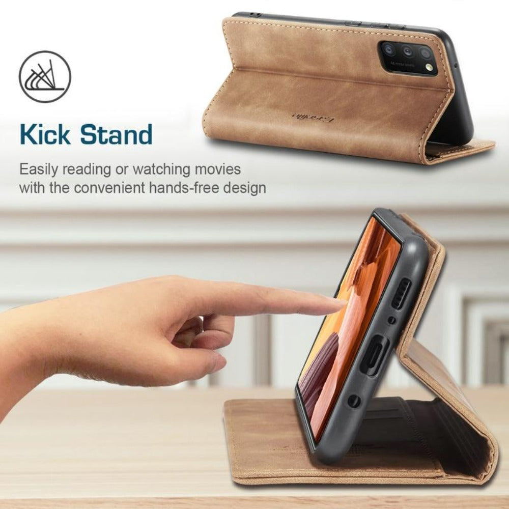 Magnetic Flip Wallet Phone Case in Vegan Leather | Card Slots and Kickstand, for iPhone 12 Through 16 Series