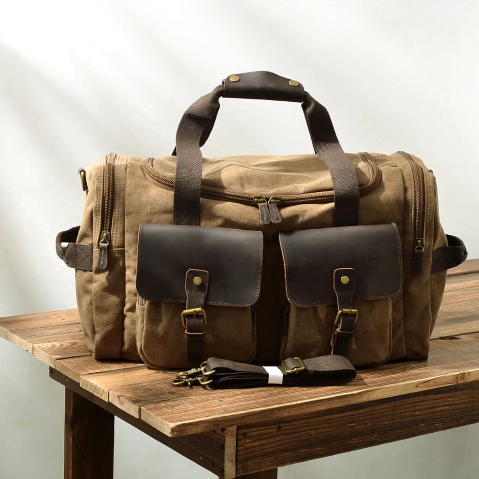 Waxed Canvas Travel Duffle 9.6 Gallon