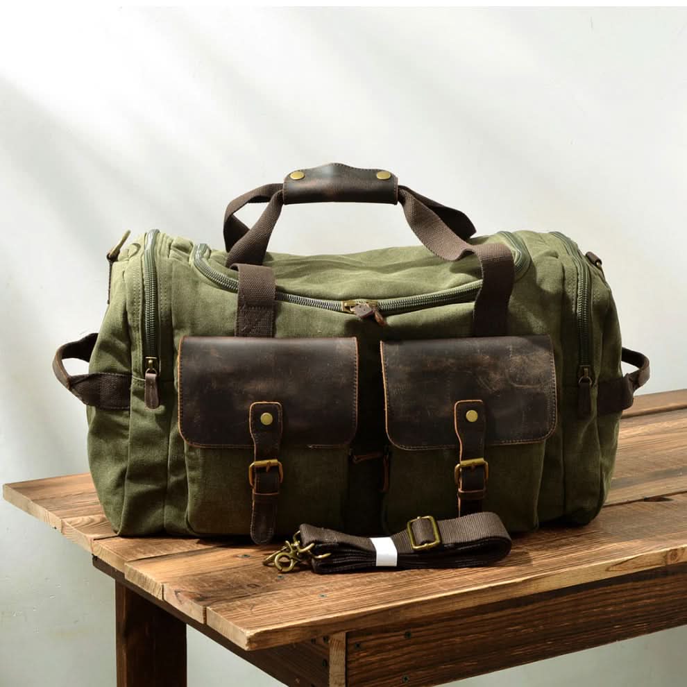 Waxed Canvas Travel Duffle 9.6 Gallon