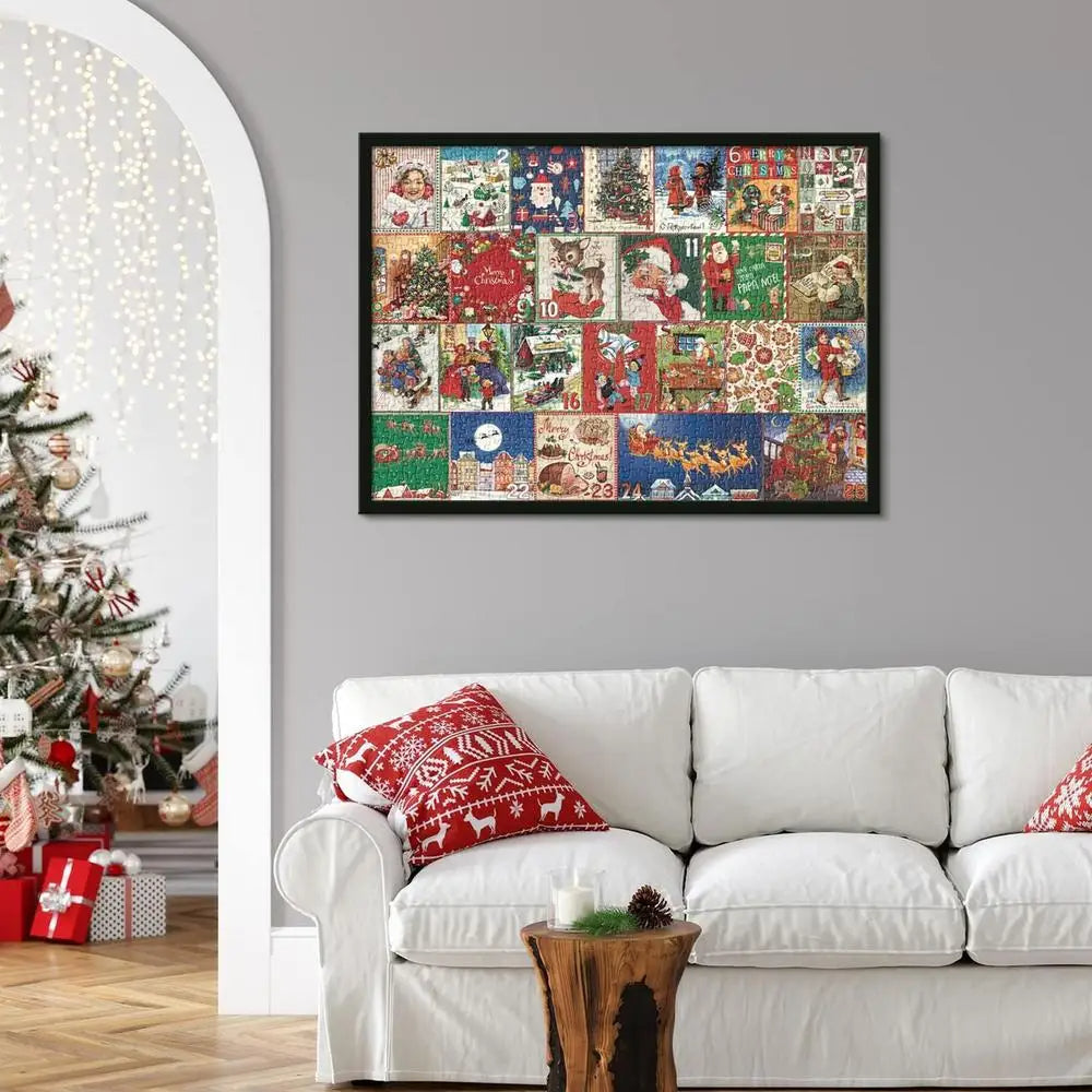Christmas Advent Calendar with 1000-Piece Puzzle | Daily Countdown from 1 to 24 December | Family Festive Tradition