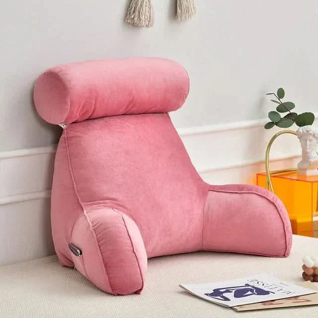 Backrest Reading Pillow with Arms Pocket
