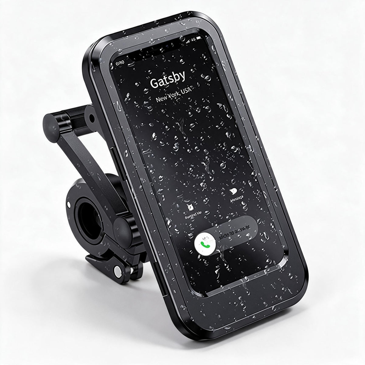 Waterproof Bike Phone Mount with Touch Through Case | Fits 4.5 to 6.8 Inch Screens on 22 to 28.5 mm Bars | Power Bank Option