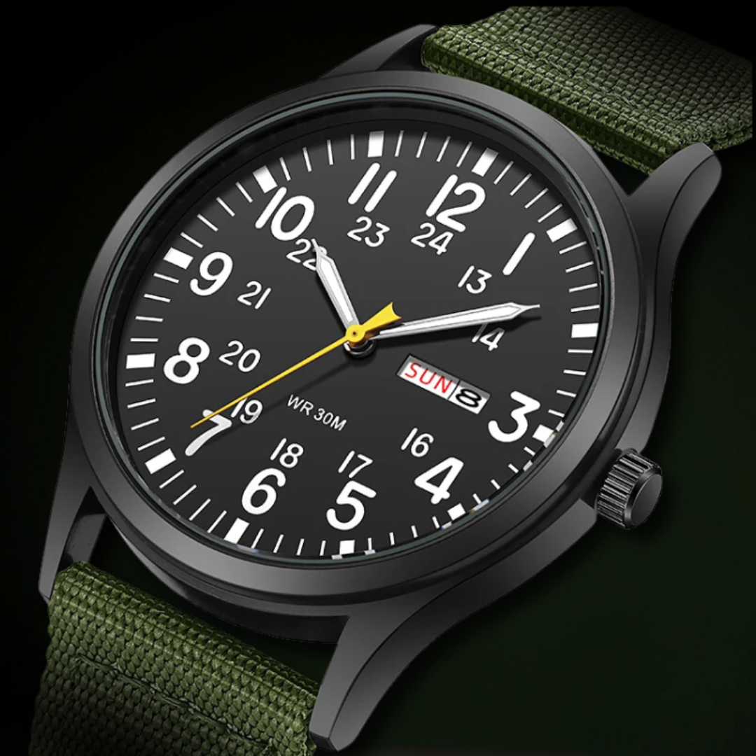 Outdoor Wristwatch for Men with Sapphire Glass | Stainless Steel Case, Water Resistant to 30 m and 3 ATM | Three Colors