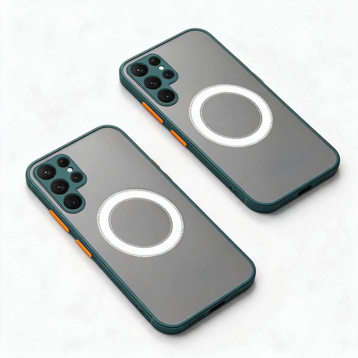 Magnetic Shockproof Phone Covers for Samsung Galaxy | Matte Hard Shell Case with Raised Camera and Screen Edges