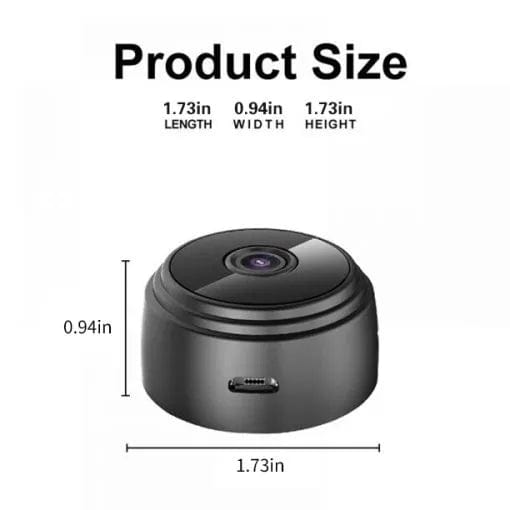 Mini WiFi Camera with a Magnetic Mount | 1080p HD Video, Infrared Night Vision and Phone App for Home or Vehicle
