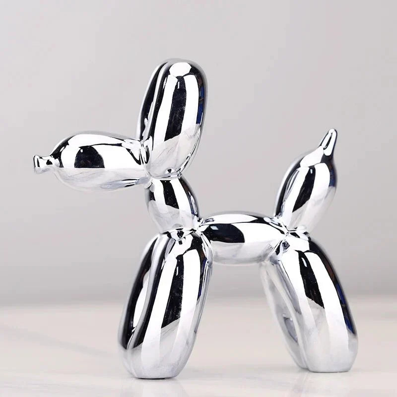 Balloon Dog Sculpture in Glossy Resin | Shelf Decorations for the Living Room, Office or Hallway | Ten Colors, Four Sizes