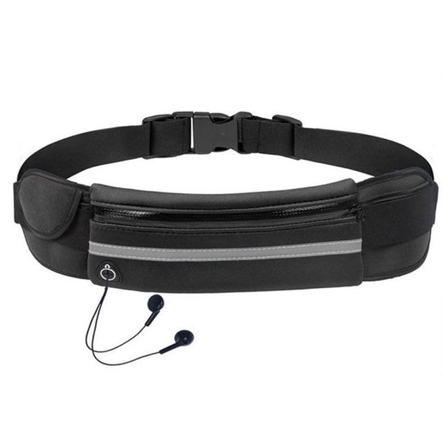 Running Belt with Zipped Phone Pouch | Water-Repellent Fitness Waist Pack for Keys and Cards | 5 Colors