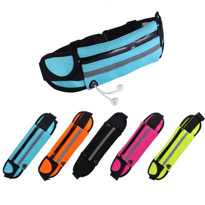 Running Belt with Zipped Phone Pouch | Water-Repellent Fitness Waist Pack for Keys and Cards | 5 Colors