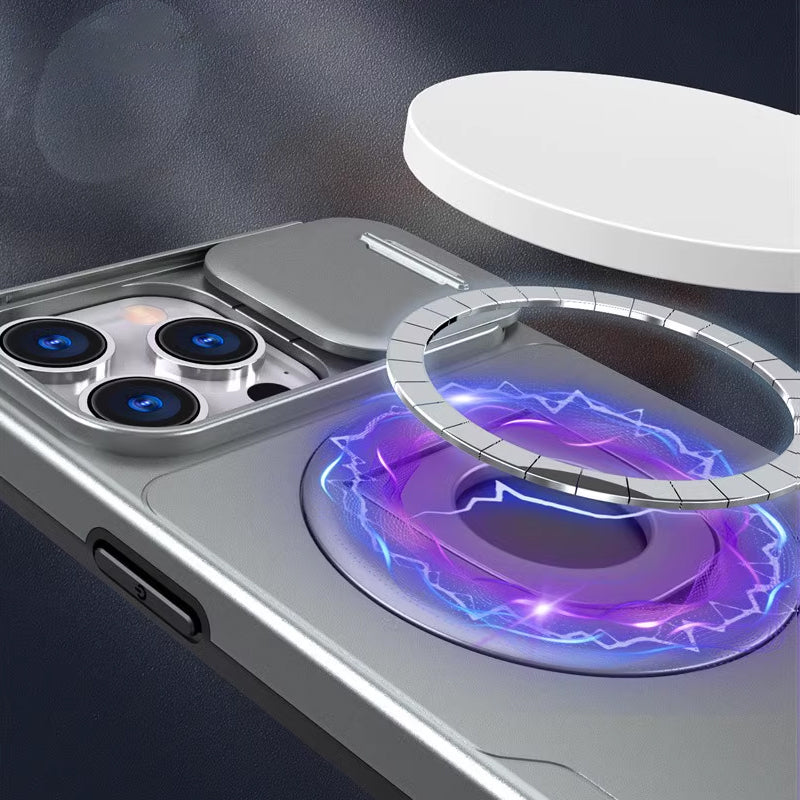 Magnetic Phone Case with a 360 Degree Ring Holder | Sliding Camera Cover | Shell Tested Over 6,000 Drops
