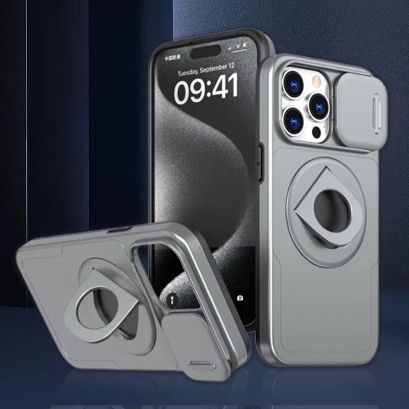 Magnetic Phone Case with a 360 Degree Ring Holder | Sliding Camera Cover | Shell Tested Over 6,000 Drops