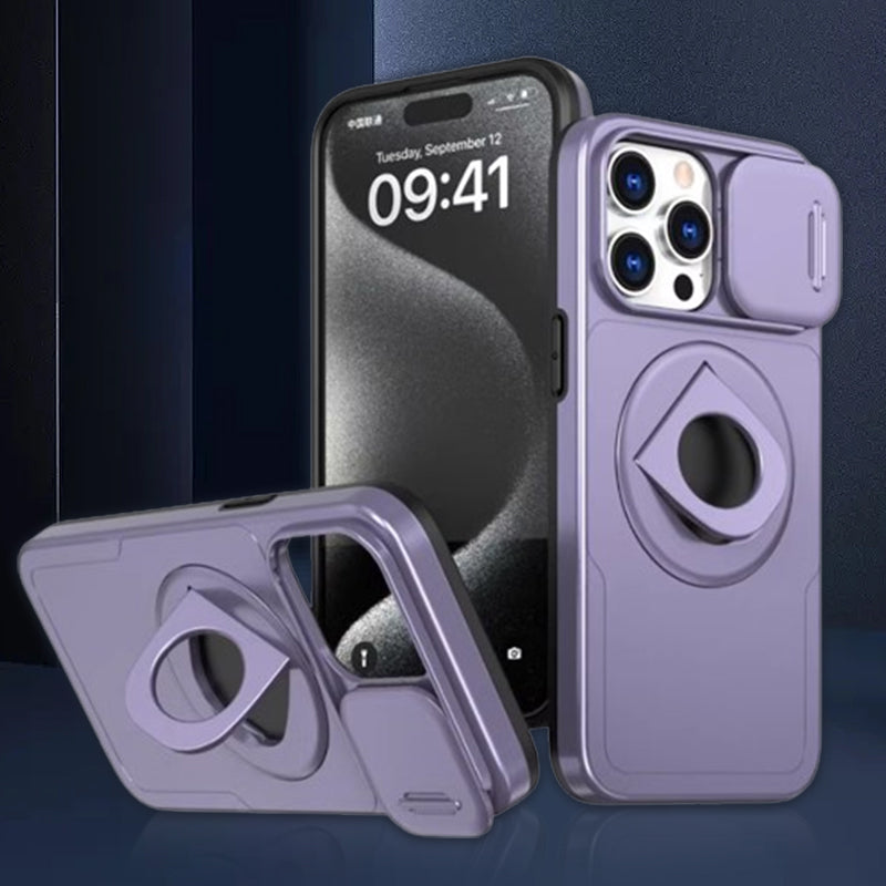 Magnetic Phone Case with a 360 Degree Ring Holder | Sliding Camera Cover | Shell Tested Over 6,000 Drops