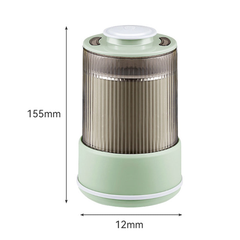 Electric Grain Mill for Coffee Beans, Spices, Herbs and Nuts | Dual Layer Grinding, Even and Fine | Compact Kitchen Cooking Tools