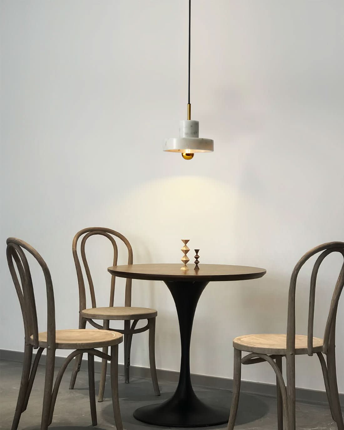 Marble Pendant Light Brass Finish