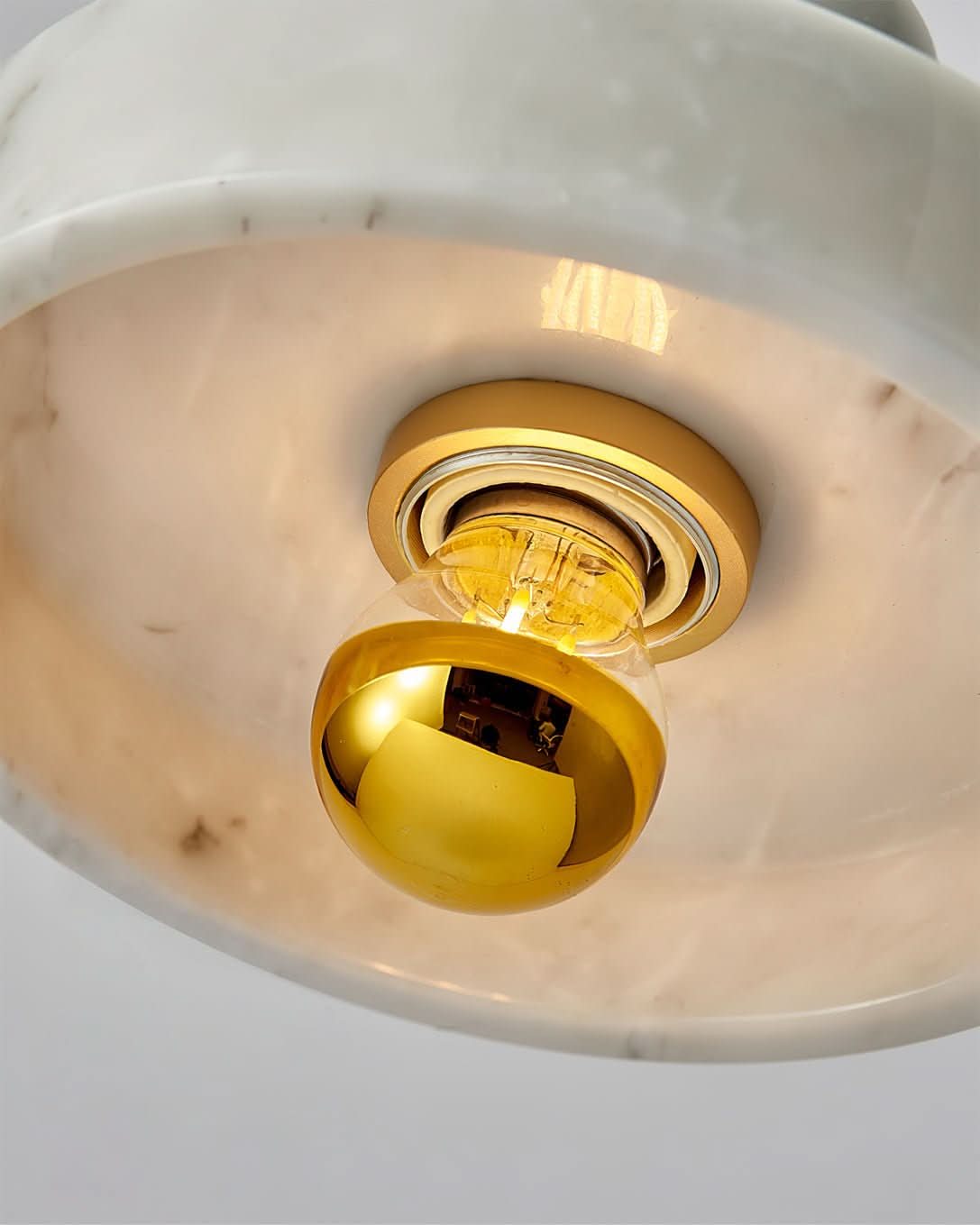 Marble Pendant Light Brass Finish
