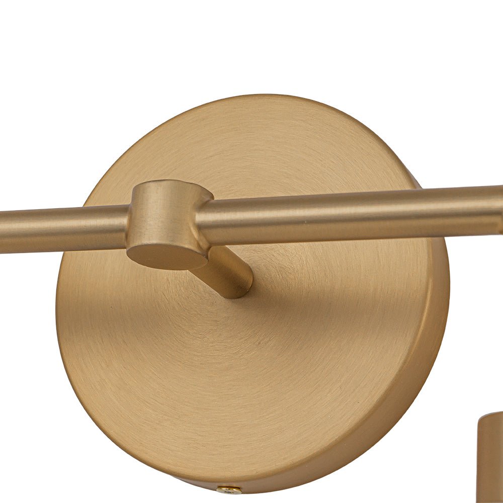 2 Light Brass Dome Wall Sconce