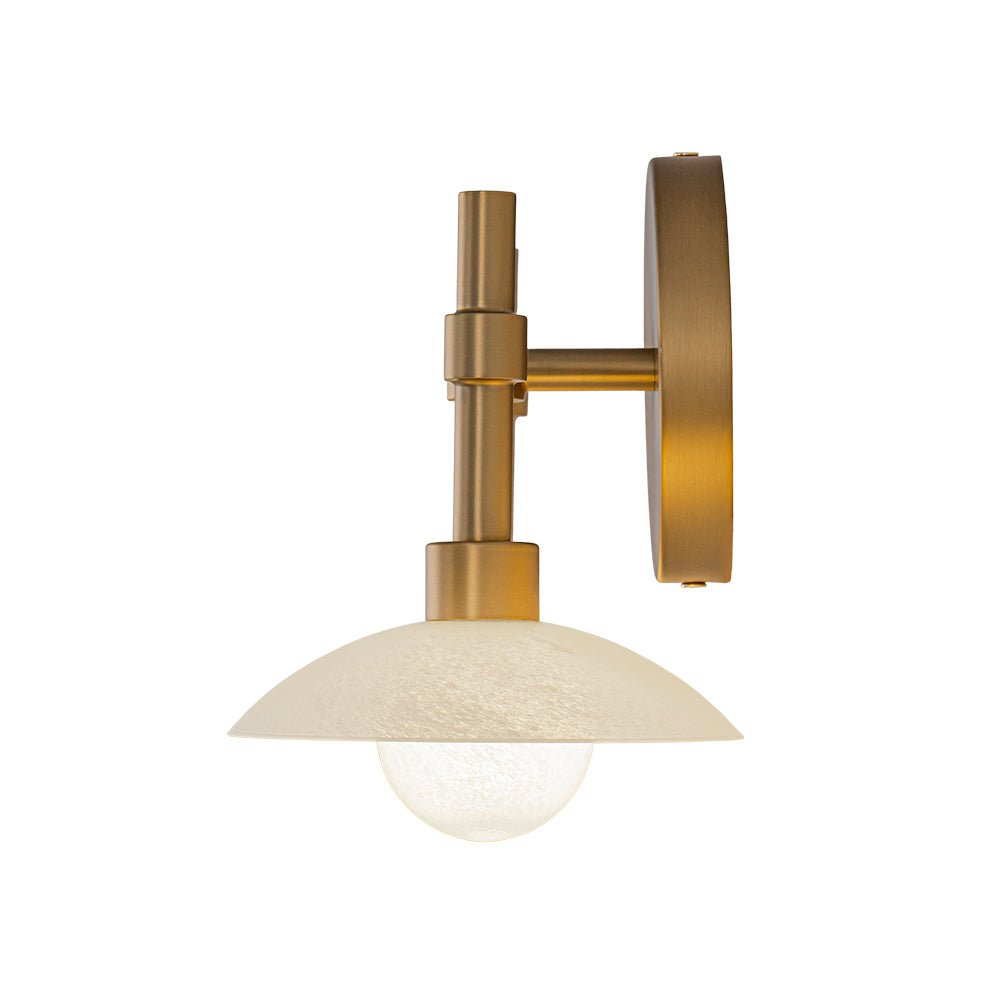 2 Light Brass Dome Wall Sconce