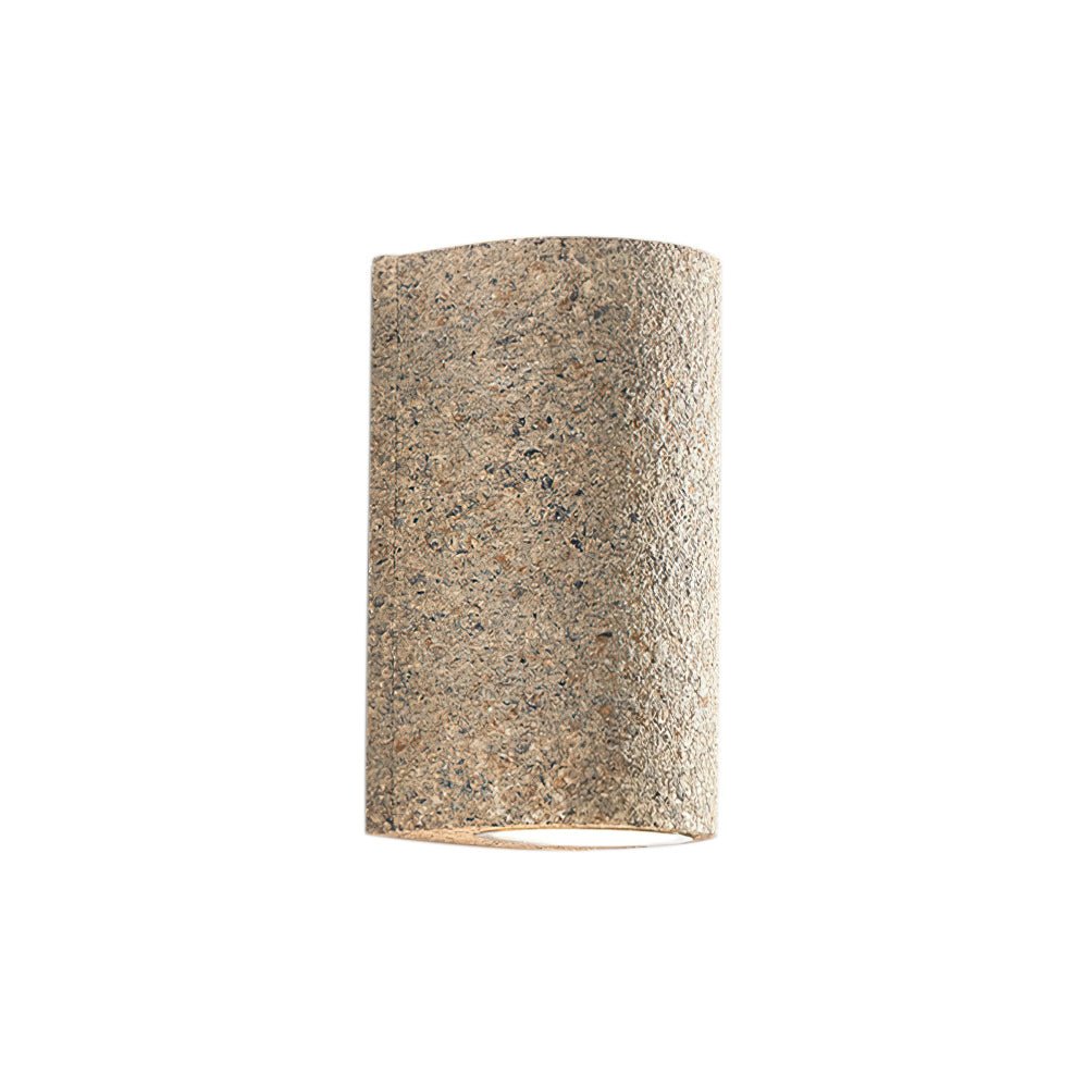 LED Cylinder Stone Wall Sconce