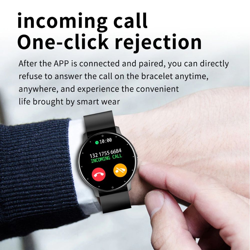 Ultra-Thin Smart Watch with a Full Touchscreen | Heart Rate, Steps and Sleep Tracking, IP67 Rated | 3 Colors