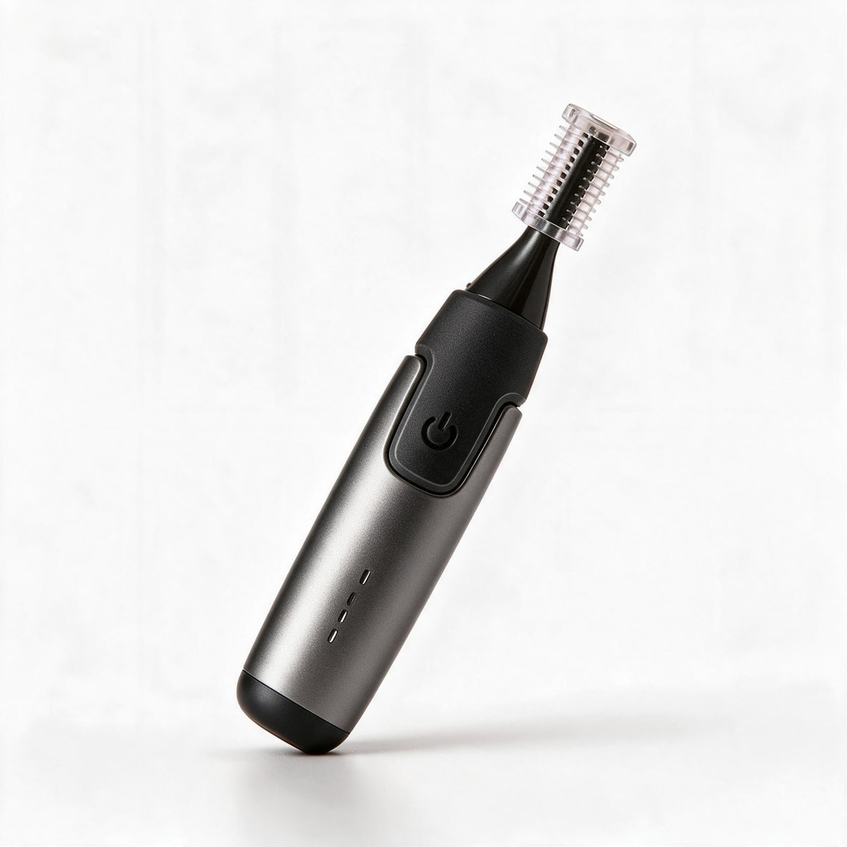 Nasal Hair Trimmer with LED Light and Two Comb Attachments | Titanium Finished Steel Blades | Shapes Brows and Sideburns