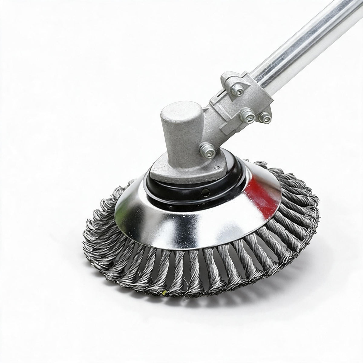 Steel Weed Brush Head for String Trimmer | 150 mm Wheel with 1 in Arbor Bore | Garden Edging Attachment, Machine Not Included
