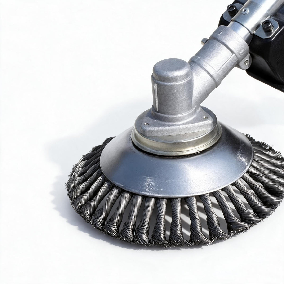 Steel Weed Brush Head for String Trimmer | 150 mm Wheel with 1 in Arbor Bore | Garden Edging Attachment, Machine Not Included